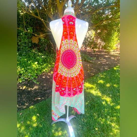 Pink and Green Women's Top - Picture 3 of 6